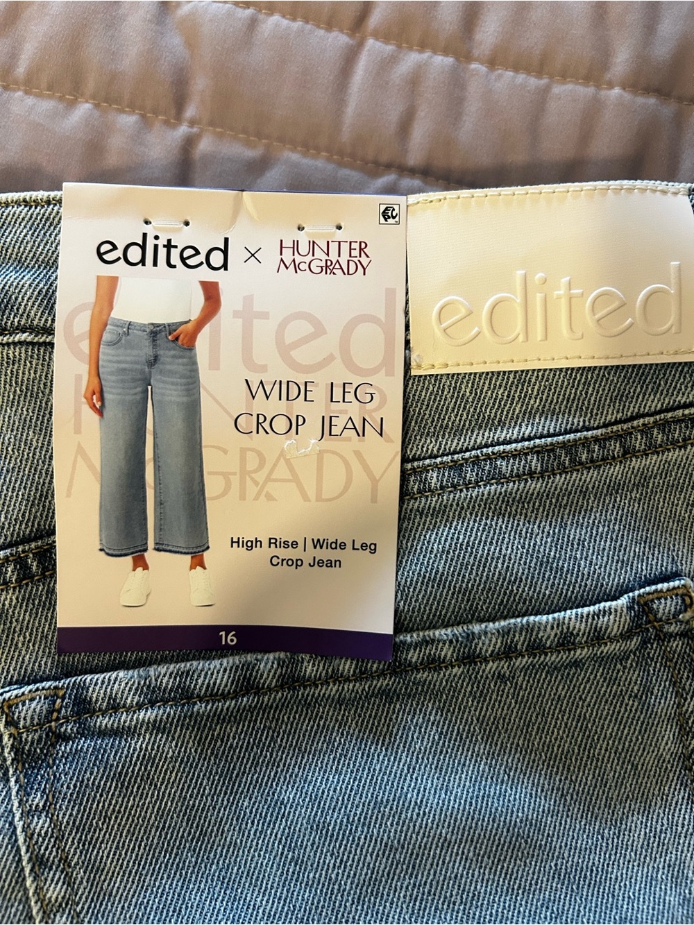 Hunter Wide Leg Crop Jeans - Light Blue Denim